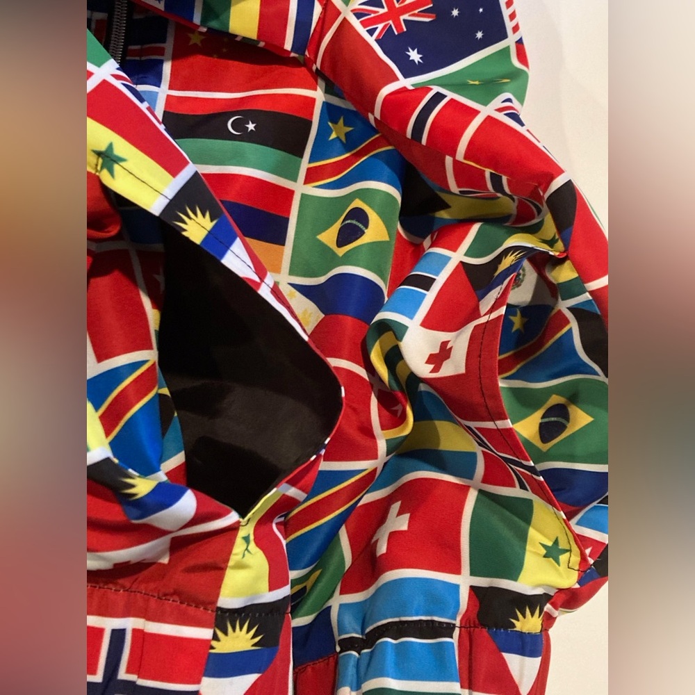 Forever 21 Men International Flags Full Zip Jacket Colorful Men’s Size Small - Picture 12 of 13